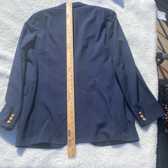 Navy Blazer antique designer Gold Buttons sport Coat 42 R - Picture 12 of 16